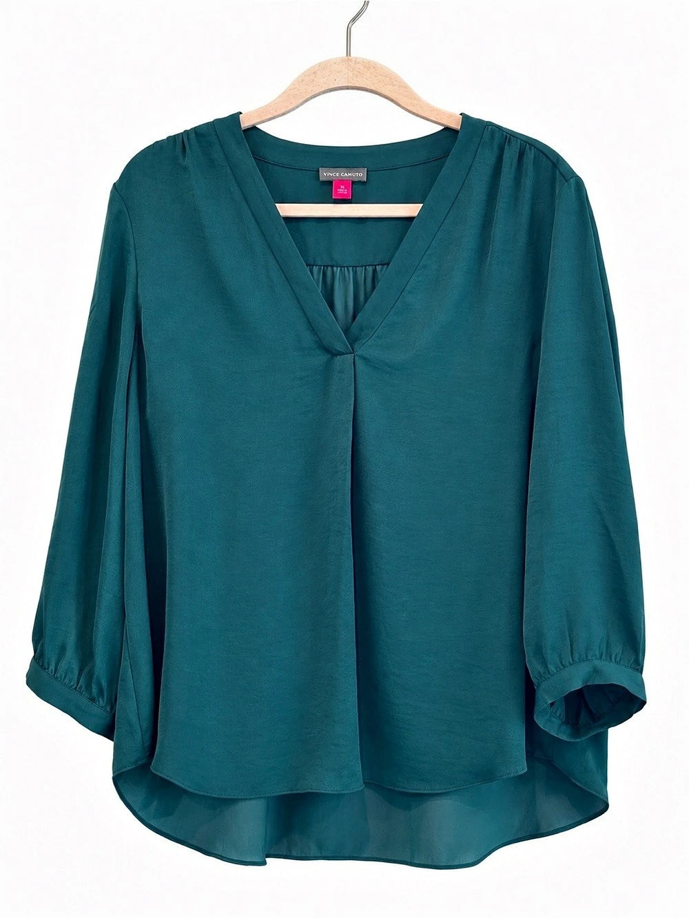 Vince Camuto Women's Polyester Blouse in Green Size XL Like New